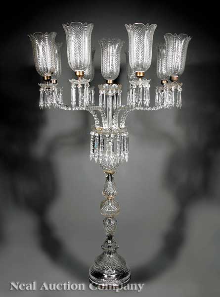 An Osler-Style Cut Glass Nine-Light