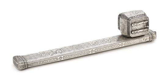 An Ottoman Turkey Silver Pen Case