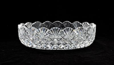 An Oval Cut Crystal Serving Dish