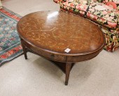 AN OVAL FEDERAL STYLE MAHOGANY
