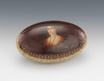 An Oval Porcelain Dresden Style