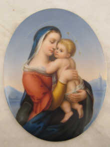 An oval porcelain plaque of the