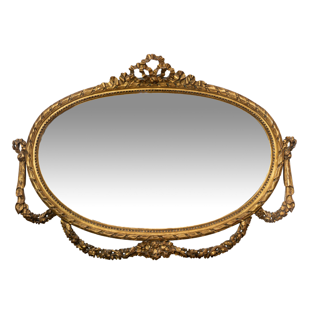 AN OVAL ROCOCO STYLE GILT LOOKING
