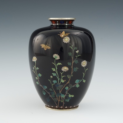 An Ovoid Cloisonne Vase with