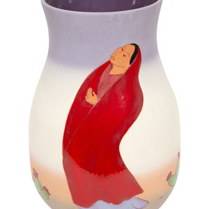 An RC Gorman ceramic vase,