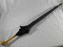 An umbrella with carved ivory