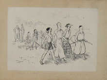 An unframed golf theme illustration