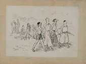 An unframed golf theme illustr