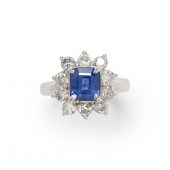 AN UNHEATED CEYLON SAPPHIRE AN