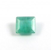 AN UNSET RUSSIAN EMERALD WITH