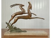 An unsigned bronze sculpture d