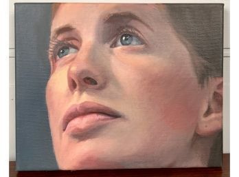 An unsigned oil on canvas, portrait