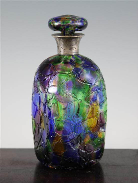 An unusual amber green blue and
