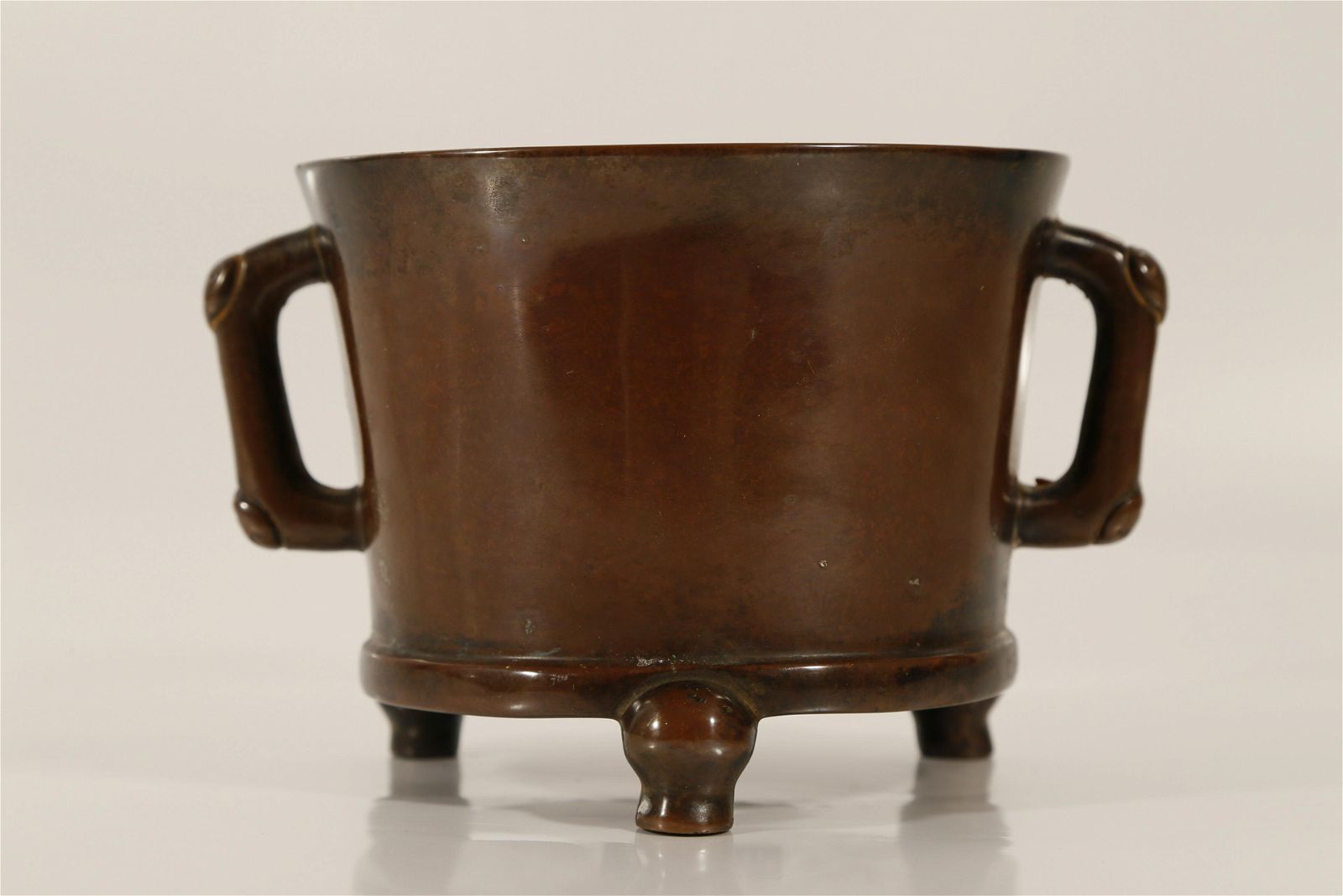 AN UNUSUAL COPPER HANDLE CENSERAn