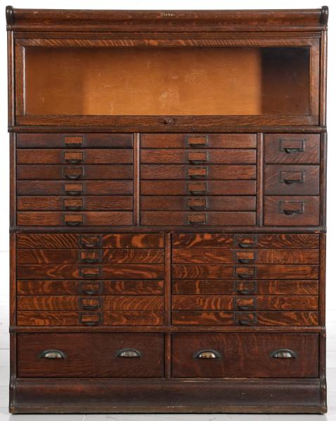 AN UNUSUAL GLOBE WERNICKE OAK