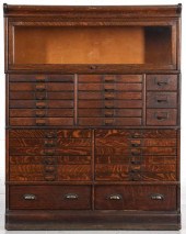 AN UNUSUAL GLOBE WERNICKE OAK