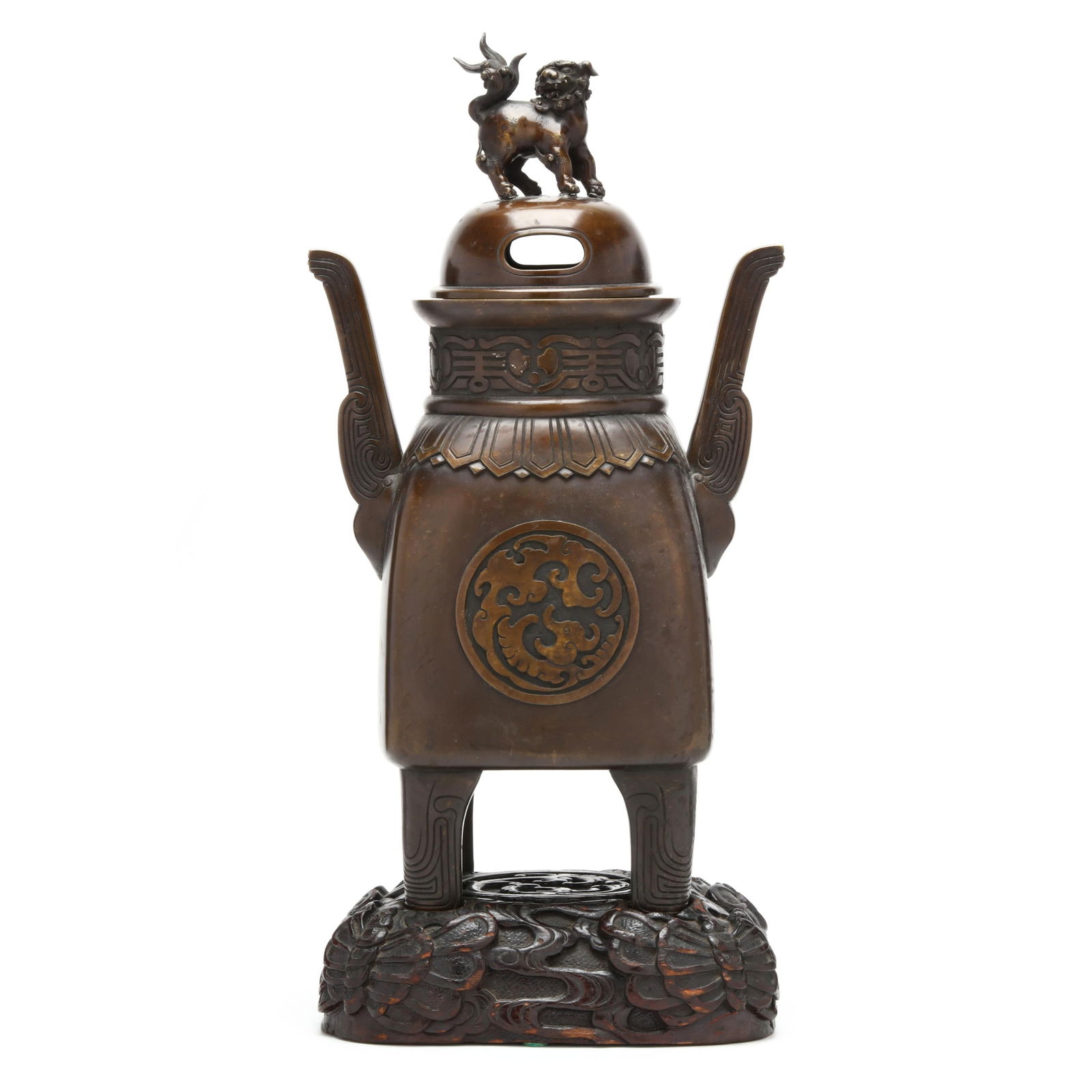 AN UNUSUAL JAPANESE GILT BRONZE