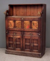 An unusual oak cabinet of Goth