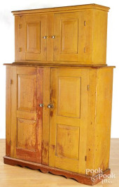AN UNUSUAL PAINTED PINE TWO-PA