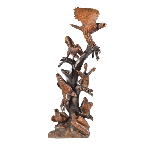 An unusually large carved and