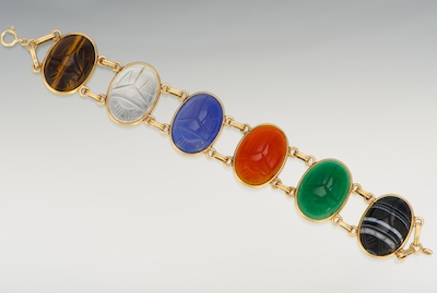 An Unusually Large Hardstone Scarab