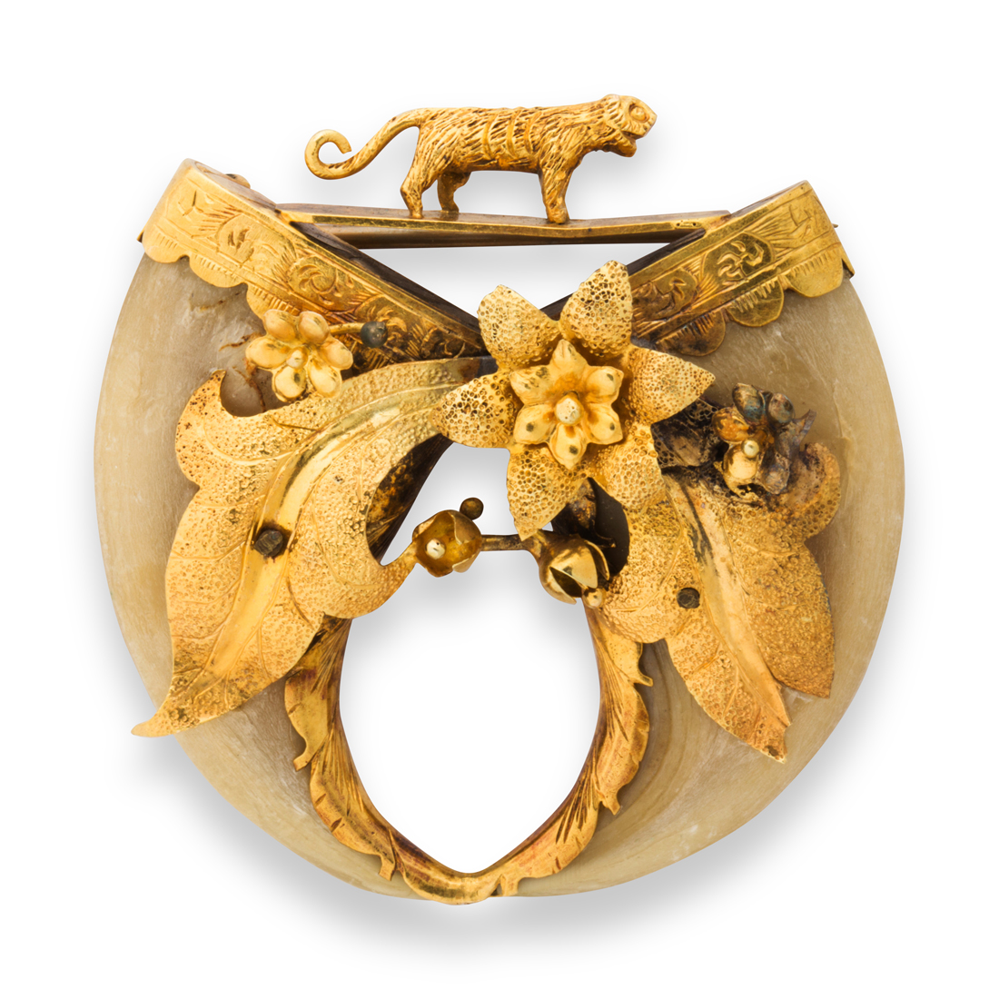 AN VICTORIAN TIGER CLAW AND