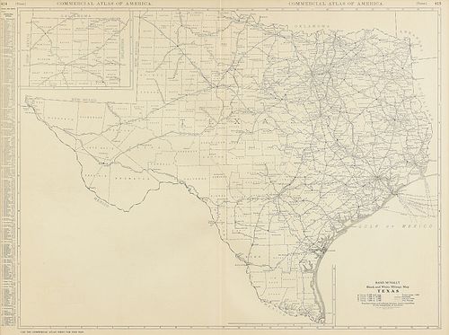 AN VINTAGE MAP, "BLACK AND WHITE