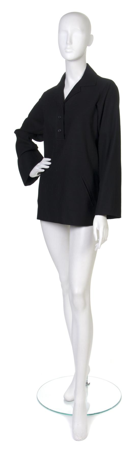 An Yves Saint Laurent Black Wool