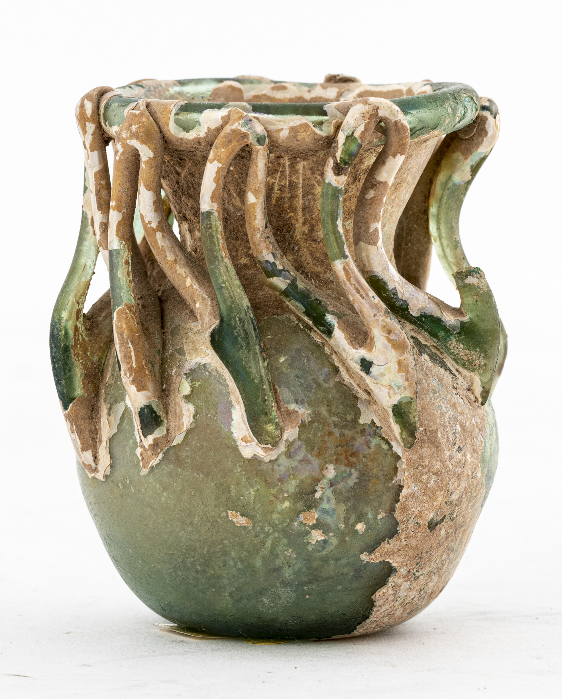 ANCIENT BLUE GREEN JAR Ancient blue