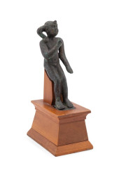 ANCIENT BRONZE FIGURE, SEATED
