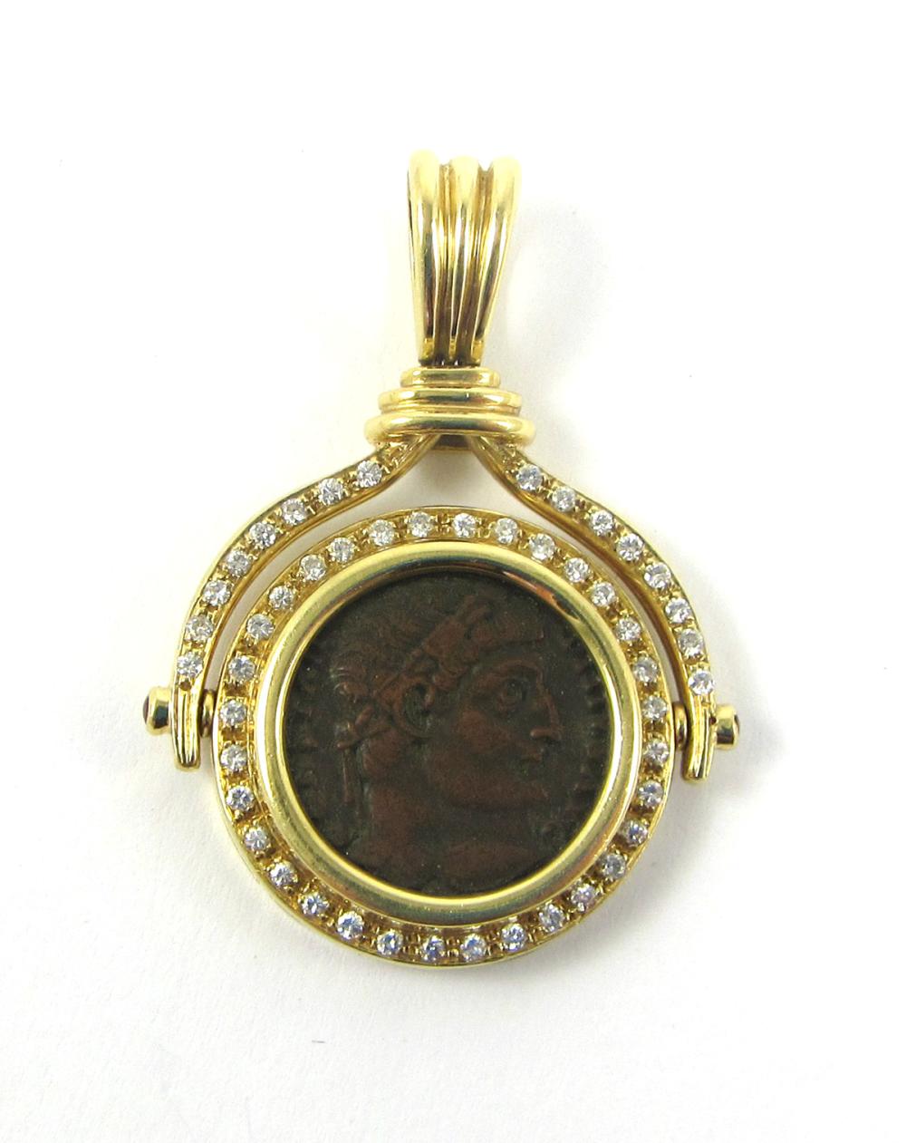 ANCIENT COIN, DIAMOND AND