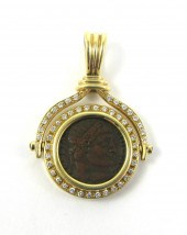 ANCIENT COIN, DIAMOND AND EIGH