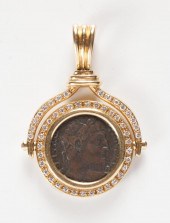 ANCIENT COIN, DIAMONDS AND EIG