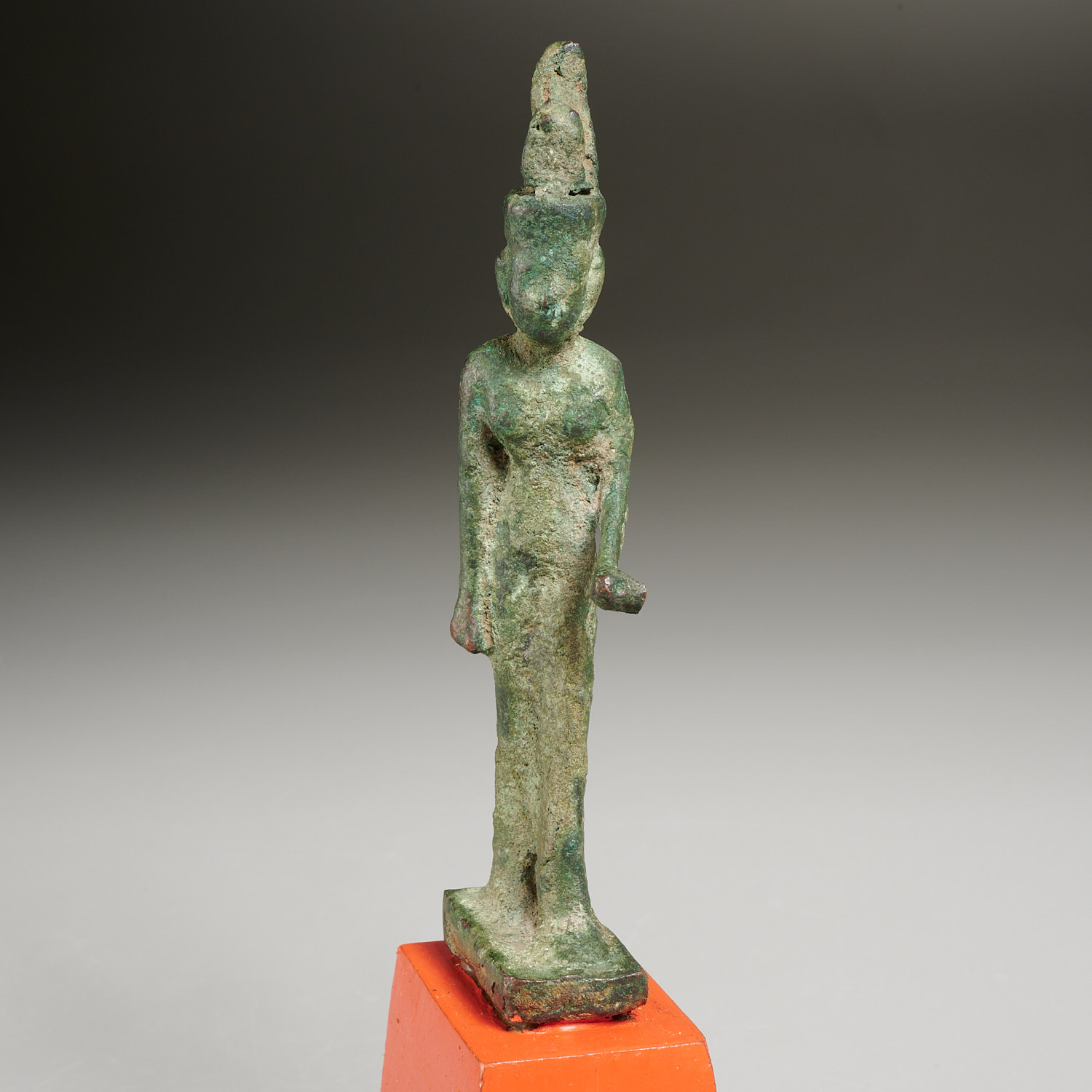 ANCIENT EGYPTIAN BRONZE FIGURE OF