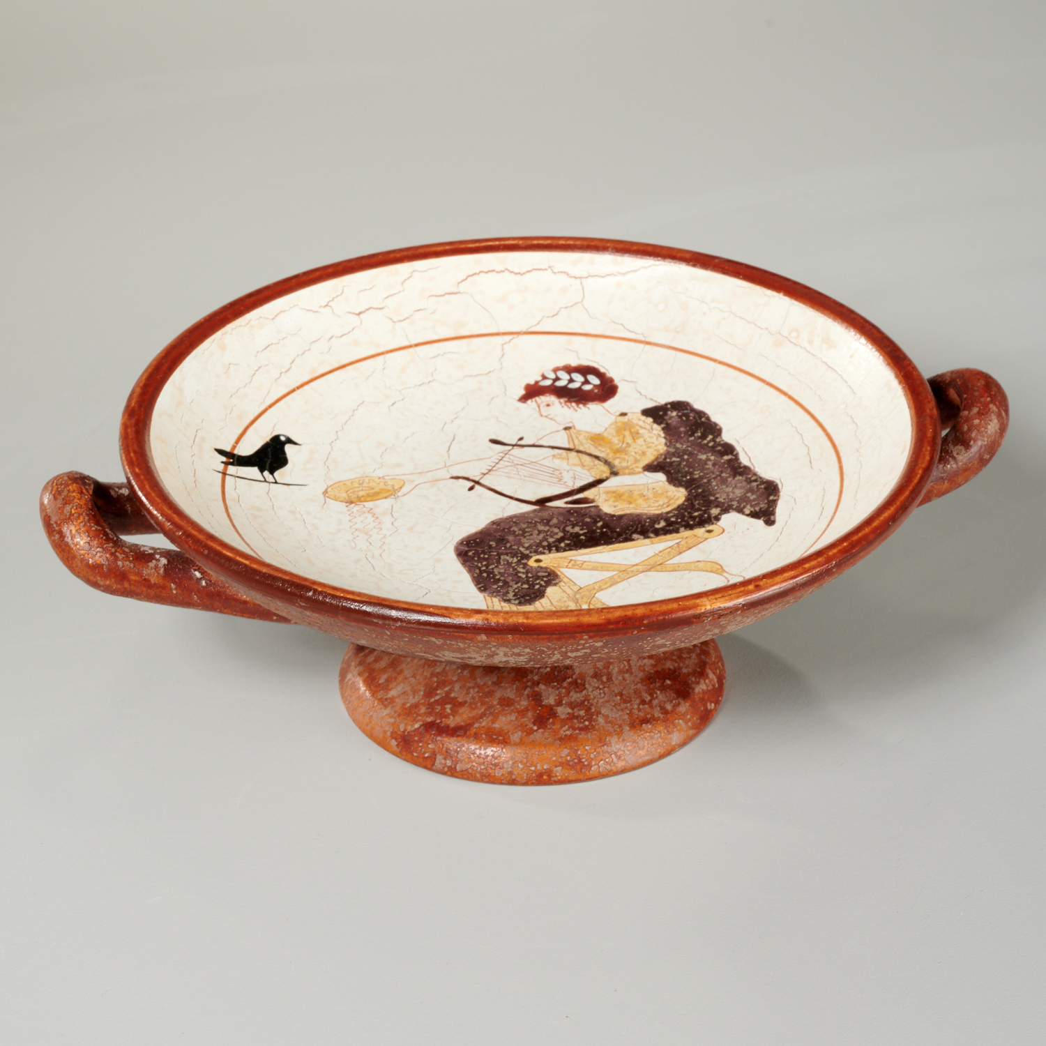 ANCIENT GREEK FOOTED CUP,