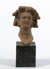 ANCIENT GREEK TERRACOTTA HEAD