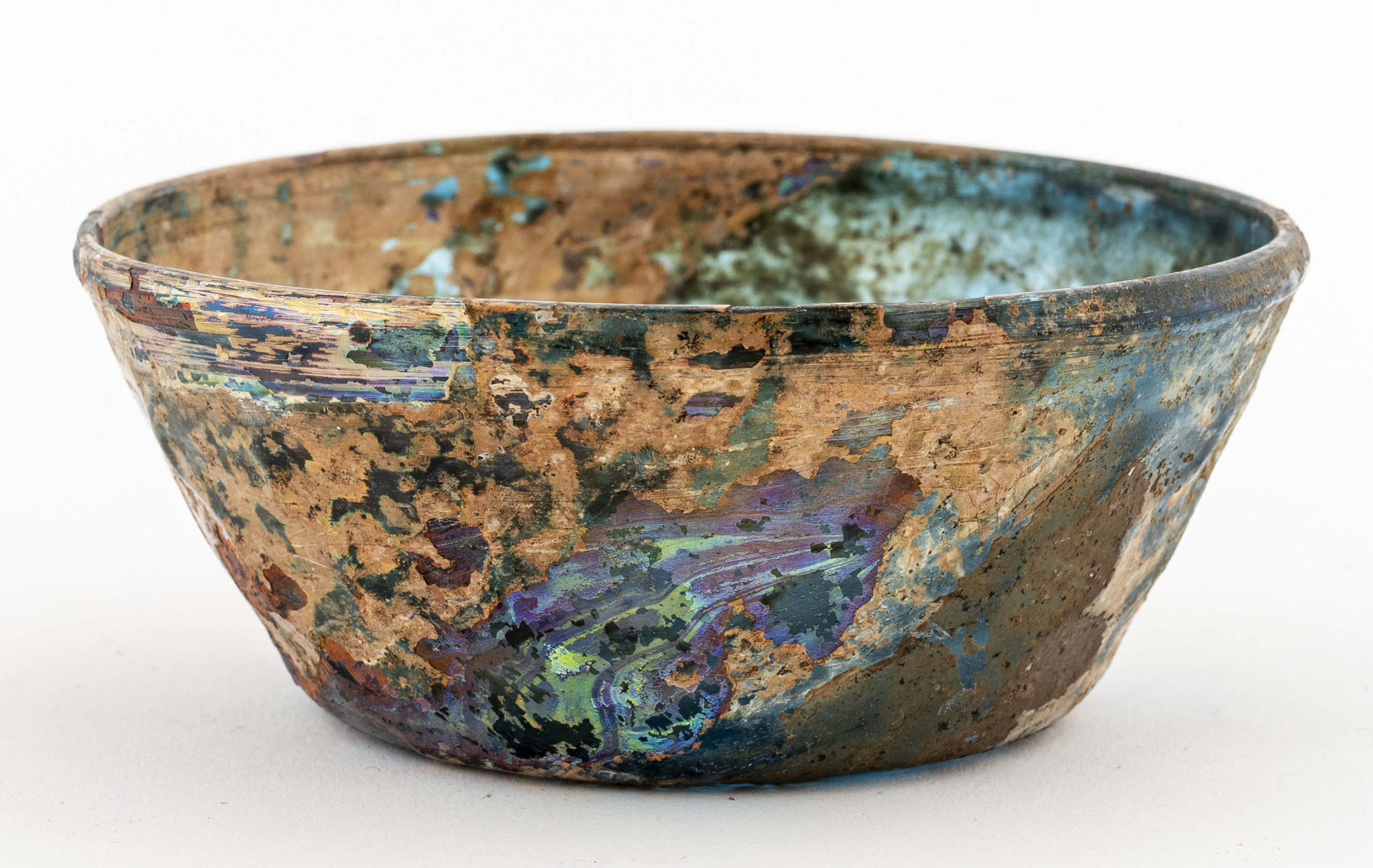 ANCIENT ISLAMIC BLUE GLASS BOWL