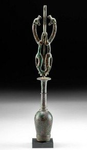 ANCIENT LURISTAN BRONZE FINIAL