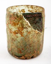 ANCIENT ROMAN CYLINDRICAL GLAS