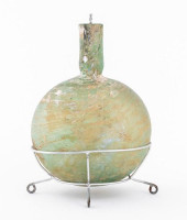 ANCIENT ROMAN GLASS MOON FLASK