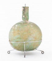 ANCIENT ROMAN GLASS MOON FLASK