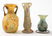 ANCIENT ROMAN GLASS VASES, 3<b
