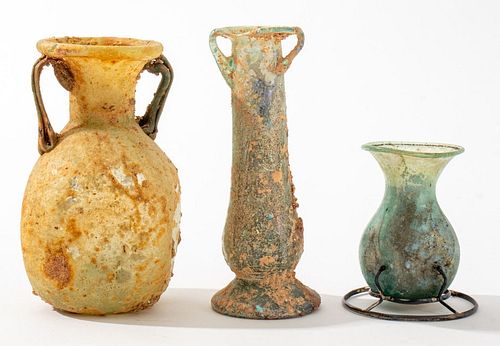 ANCIENT ROMAN GLASS VASES, 3Group