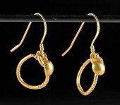 ANCIENT ROMAN GOLD HOOP EARRIN