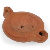 ANCIENT ROMAN TERRACOTTA OIL L