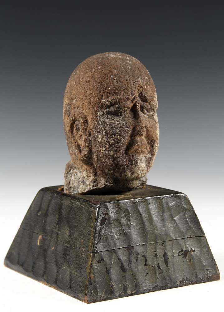 ANCIENT STONE BUDDHA HEAD - 14th