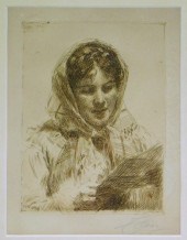 ANDERS ZORN THE LETTER II WOMA