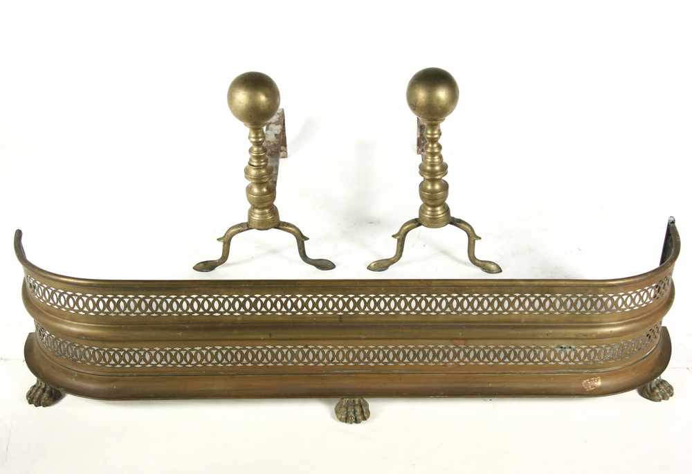 ANDIRON & FENDER SET - 19th c