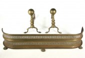 ANDIRON & FENDER SET - 19th c