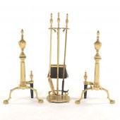ANDIRONS AND FIREPLACE TOOLS